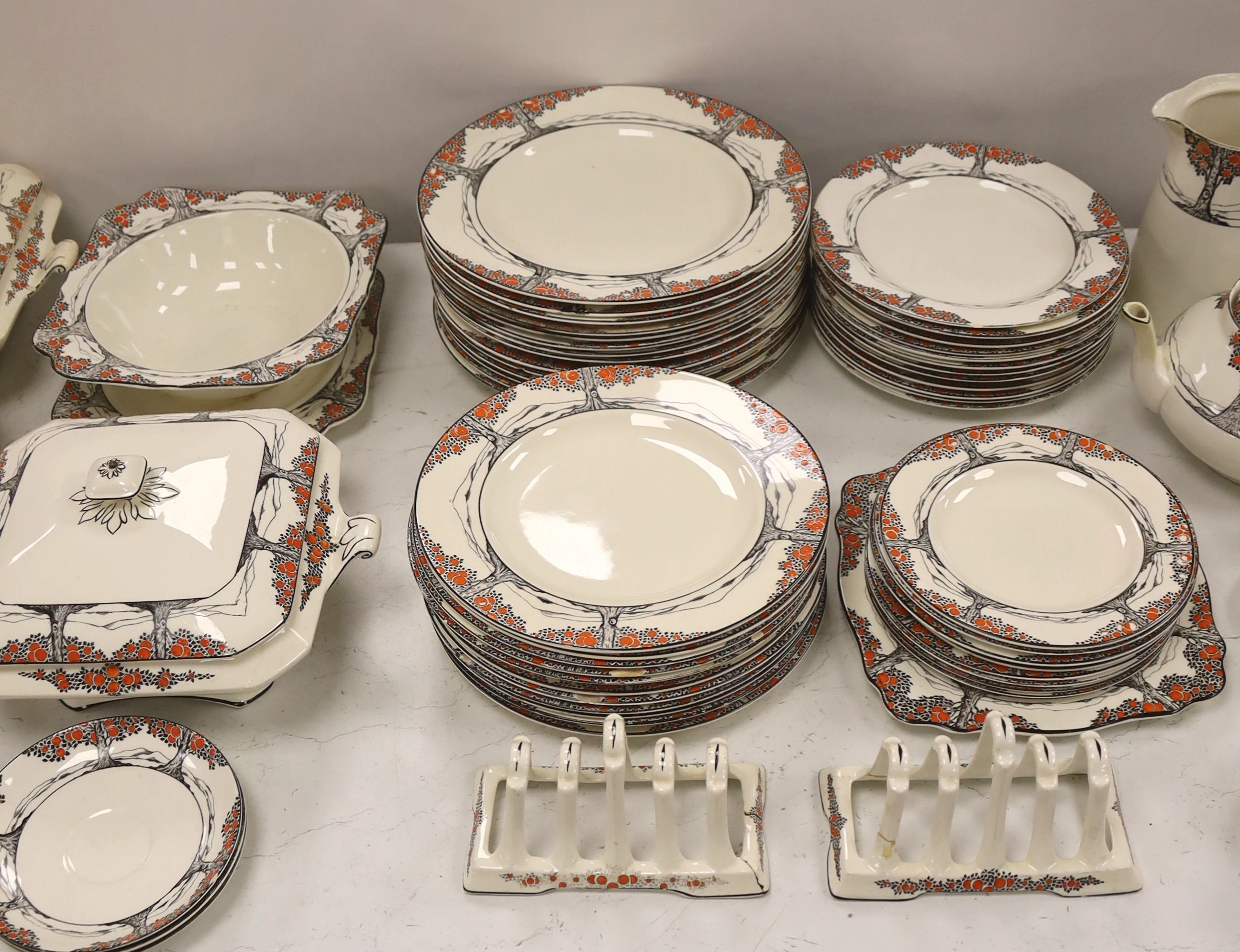 A Crown Ducal Orange Tree part dinner and tea service